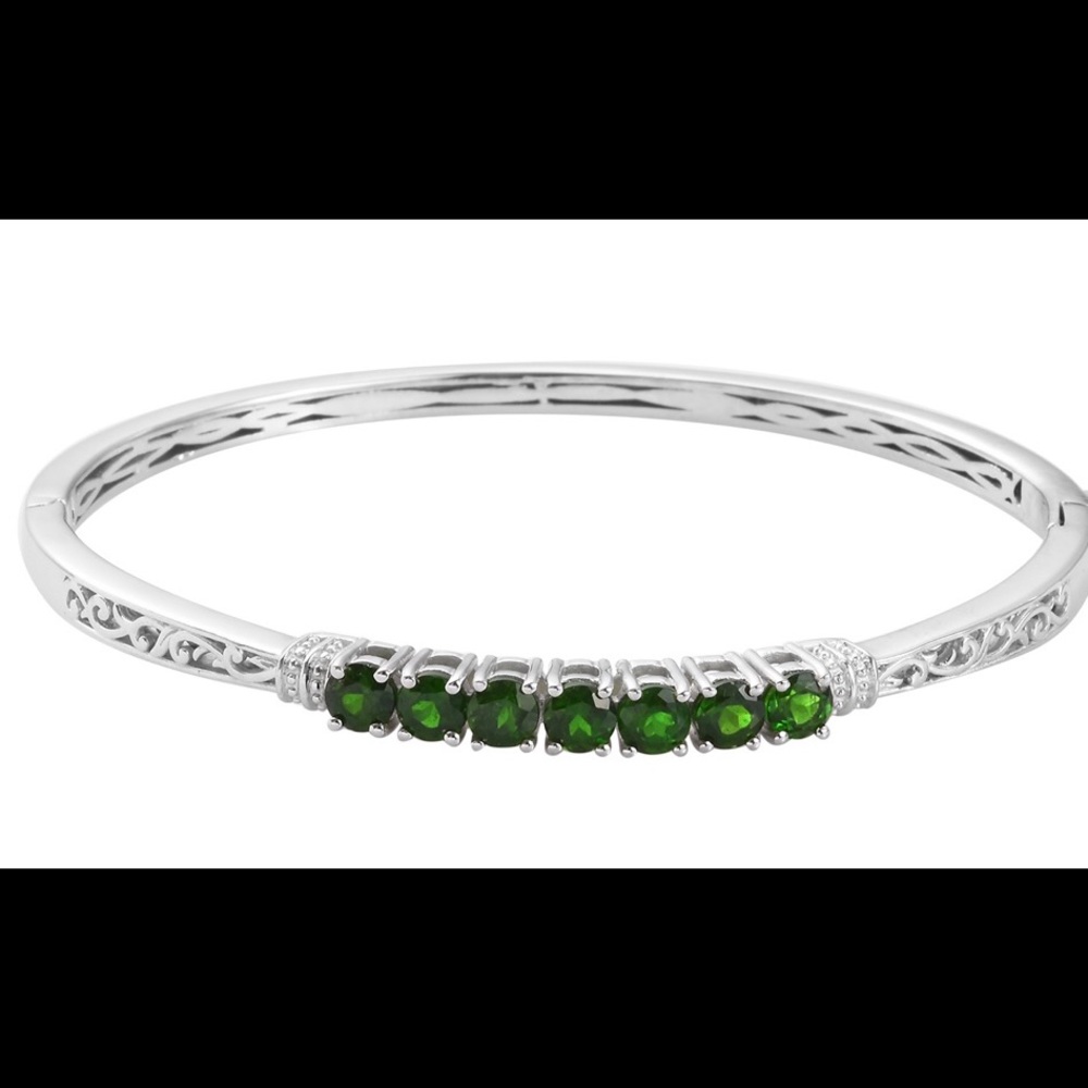 KARIS 2.50 ctw Natural Russian Diopside Bangle